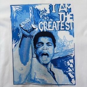 Collector’s Item - Adidas Mohammad Ali Blue and White Graphic Tee